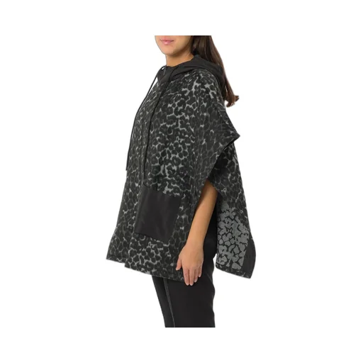 Leopard Print Hooded Poncho