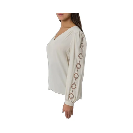 Long Sleeve Blouse With Embroidery