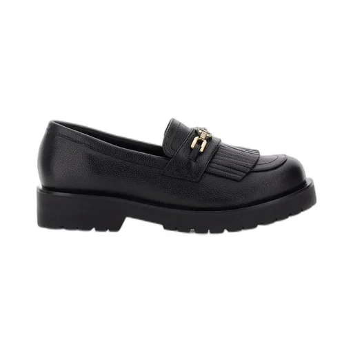 Loafers With Fringe And Chain Detail