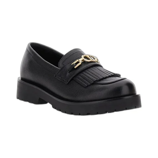 Loafers With Fringe And Chain Detail