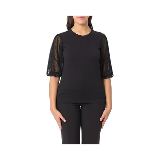Top With Sheer Puff Sleeves