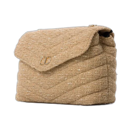 Quilted Tweed Shoulder Bag