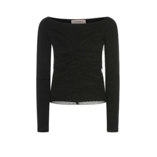 Long-Sleeved Top With Ruched Front