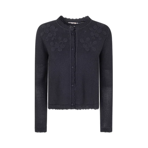 Cardigan With Floral Embroidery