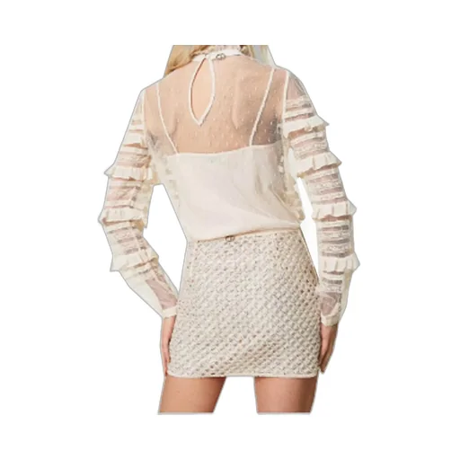 Ruffled Sheer Blouse