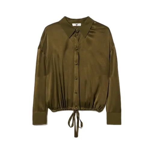 Satin Drawstring Shirt