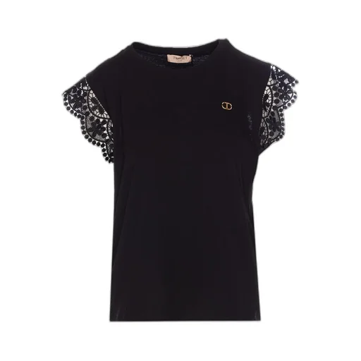 T-Shirt With Lace Sleeves