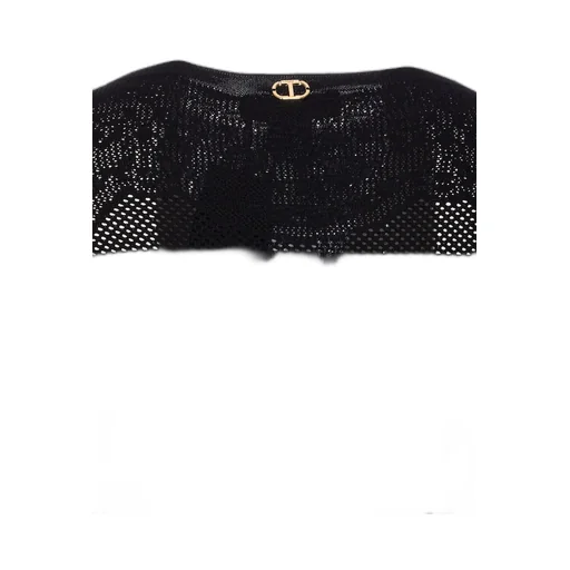 Knit Dress With Lace Inserts