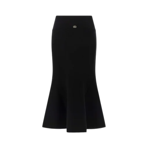 Midi Skirt With Lace Trim