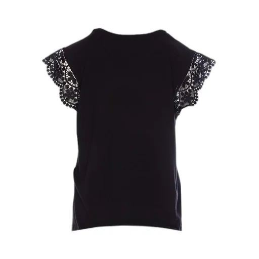 T-Shirt With Lace Sleeves
