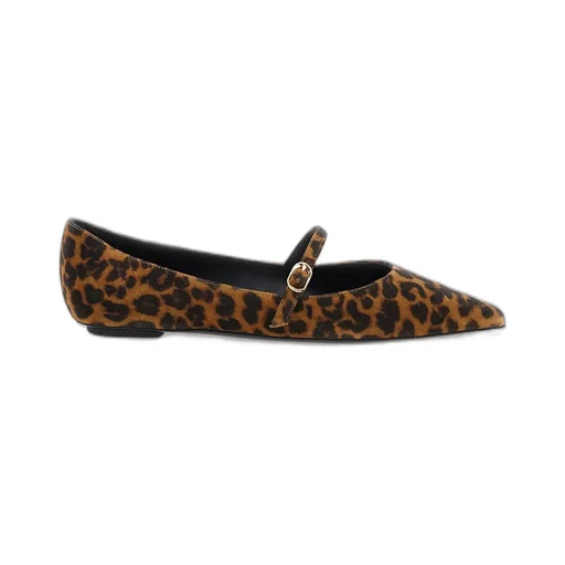 Pointed-Toe Mary Jane Flats