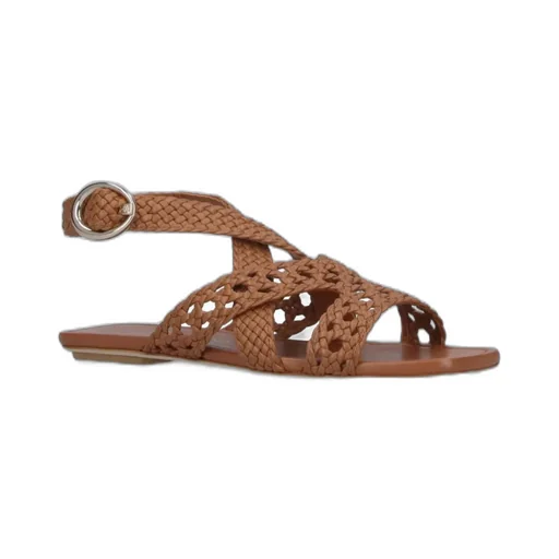 Braided Ankle Strap Sandals