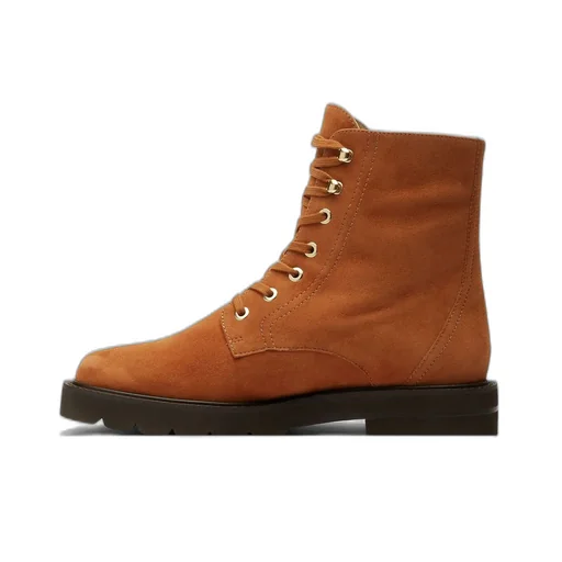 Lace-Up Suede Boots