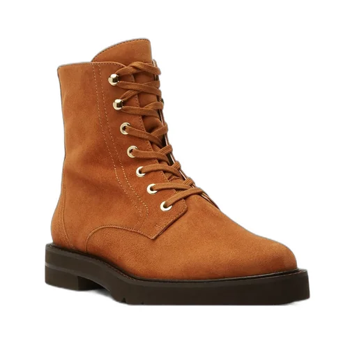 Lace-Up Suede Boots