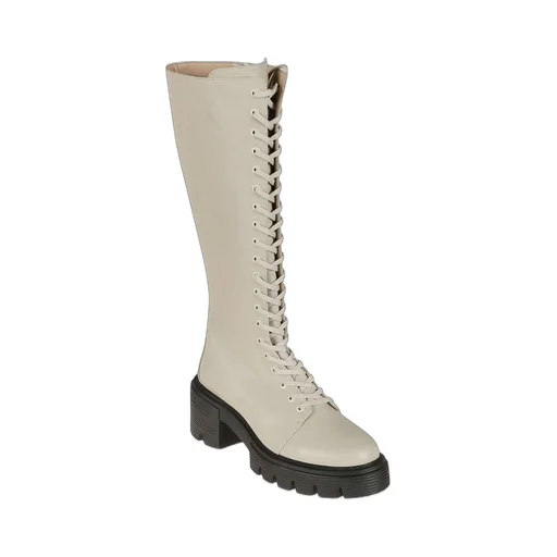 Lace-Up Knee-High Boots