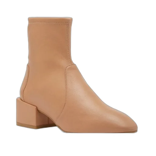 Block Heel Sock Boot