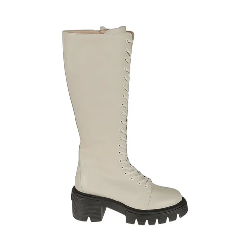Lace-Up Knee-High Boots