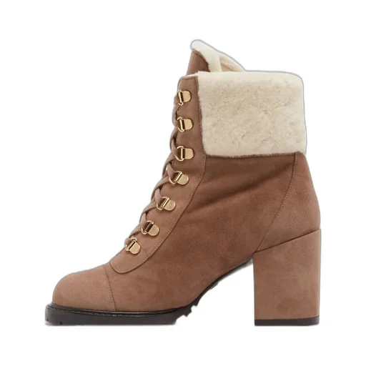 Lace-Up Shearling Boots