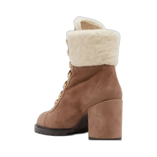 Lace-Up Shearling Boots