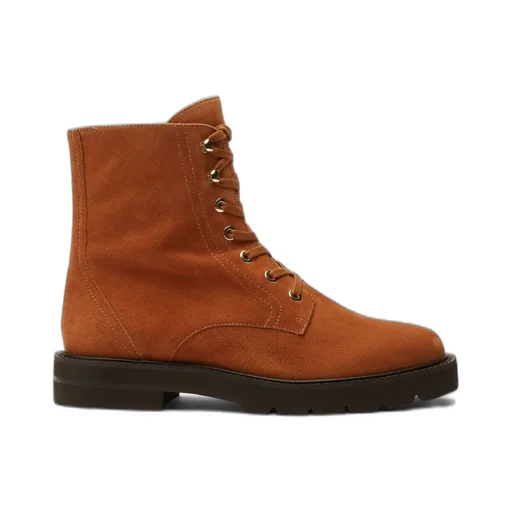 Lace-Up Suede Boots