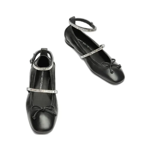 Ballet Flats With Ankle Strap