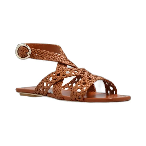 Braided Ankle Strap Sandals