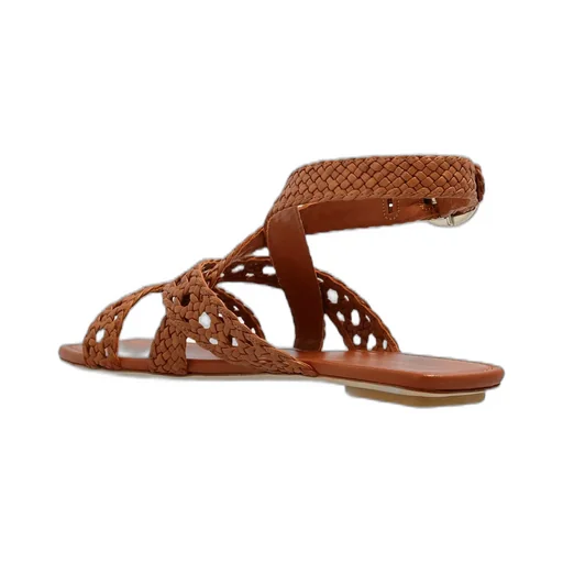Braided Ankle Strap Sandals