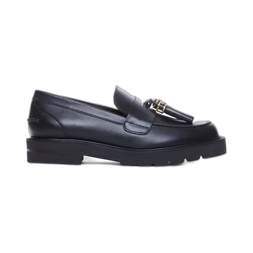 Loafers With Tassel And Chain Detail