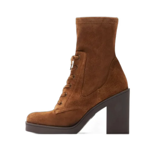 Platform Lace-Up Ankle Boots