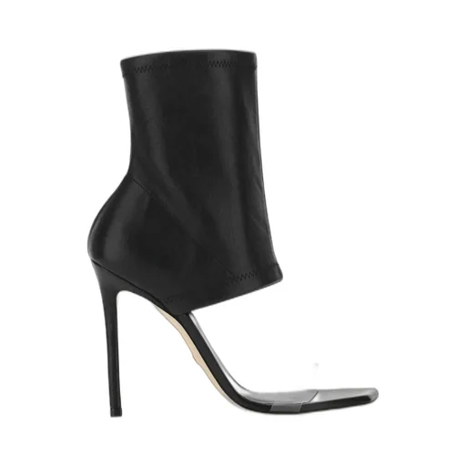Ankle Boots With Transparent Straps