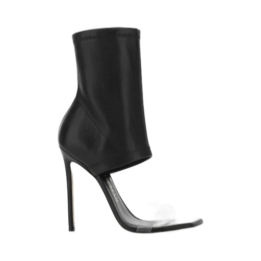 Ankle Boots With Transparent Straps
