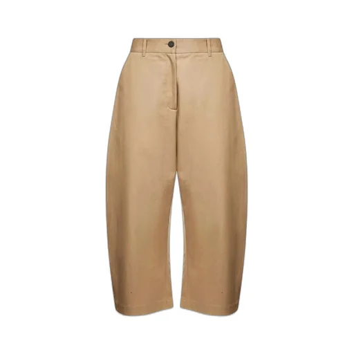 Wide-Leg Cropped Trousers