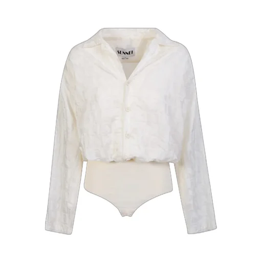 Cropped Shirt Bodysuit