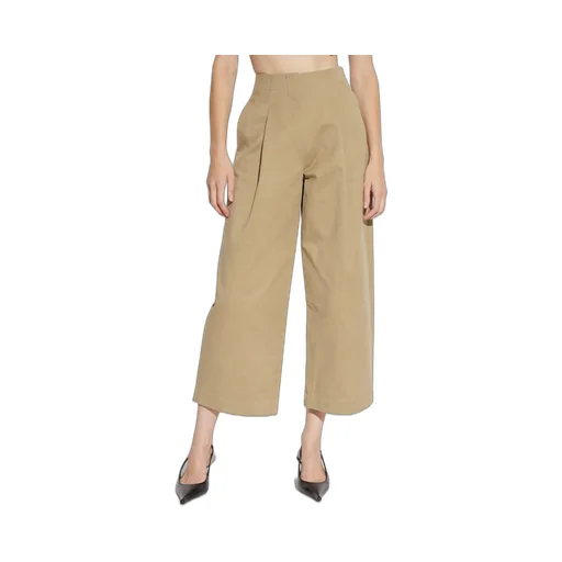 High-Waisted Wide-Leg Cropped Trousers