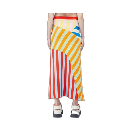 Paneled Knit Maxi Skirt