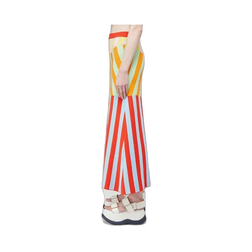 Paneled Knit Maxi Skirt