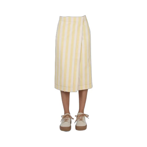 Striped Wrap Skirt