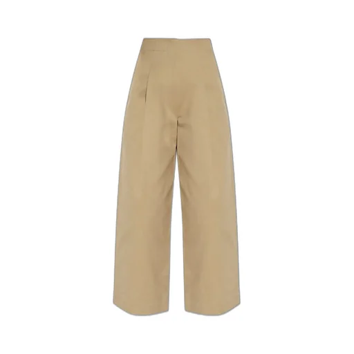 High-Waisted Wide-Leg Cropped Trousers