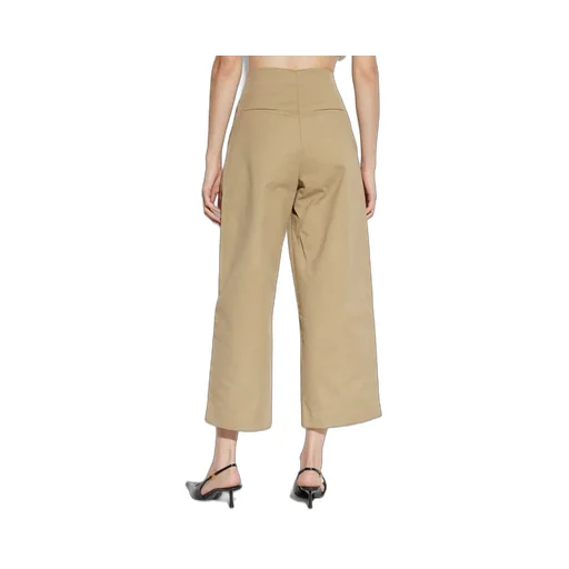 High-Waisted Wide-Leg Cropped Trousers