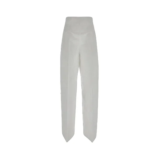 High-Waisted Straight-Leg Trousers