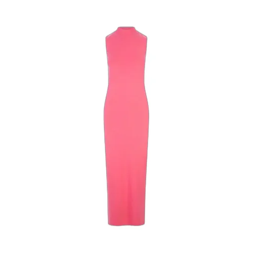 Sleeveless Mock Neck Maxi Dress