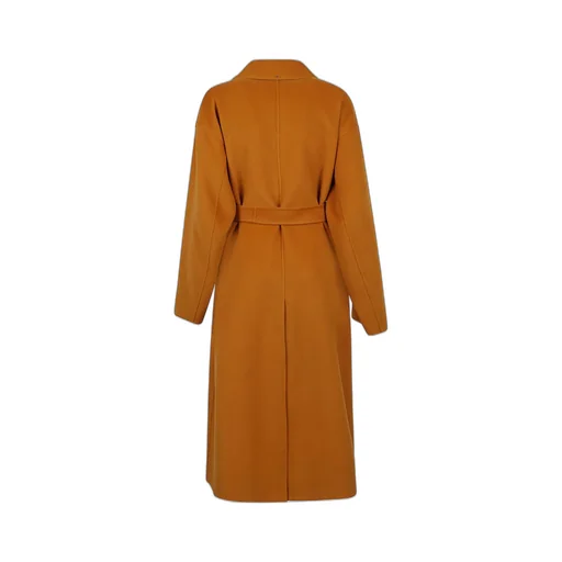 Double-Breasted Wool Coat With Belt