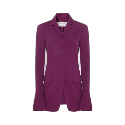 Single-Breasted Blazer With Flared Cuffs