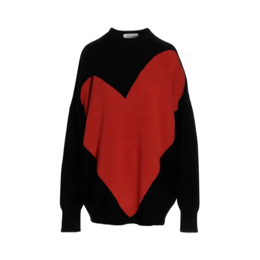 Sweater With Heart Motif