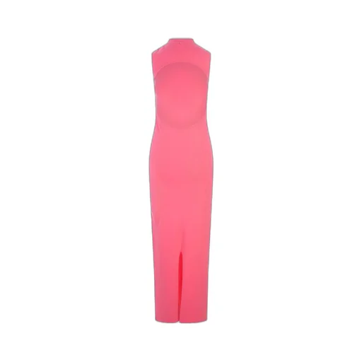 Sleeveless Mock Neck Maxi Dress