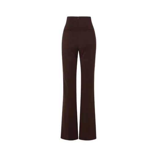 High-Waisted Flared Trousers