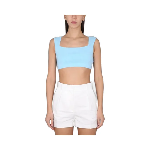 Cropped Square Neck Top