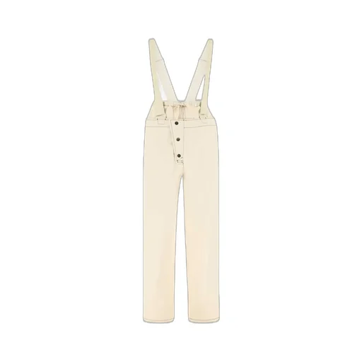 Wide-Leg Denim Overalls