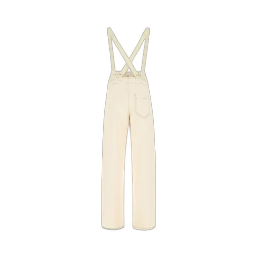 Wide-Leg Denim Overalls