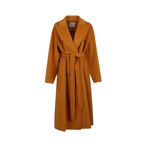 Double-Breasted Wool Coat With Belt